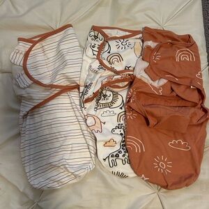Swaddle Set (3) Yoofoss Baby Adjustable Swaddle Sleep Sack 0-3 Months